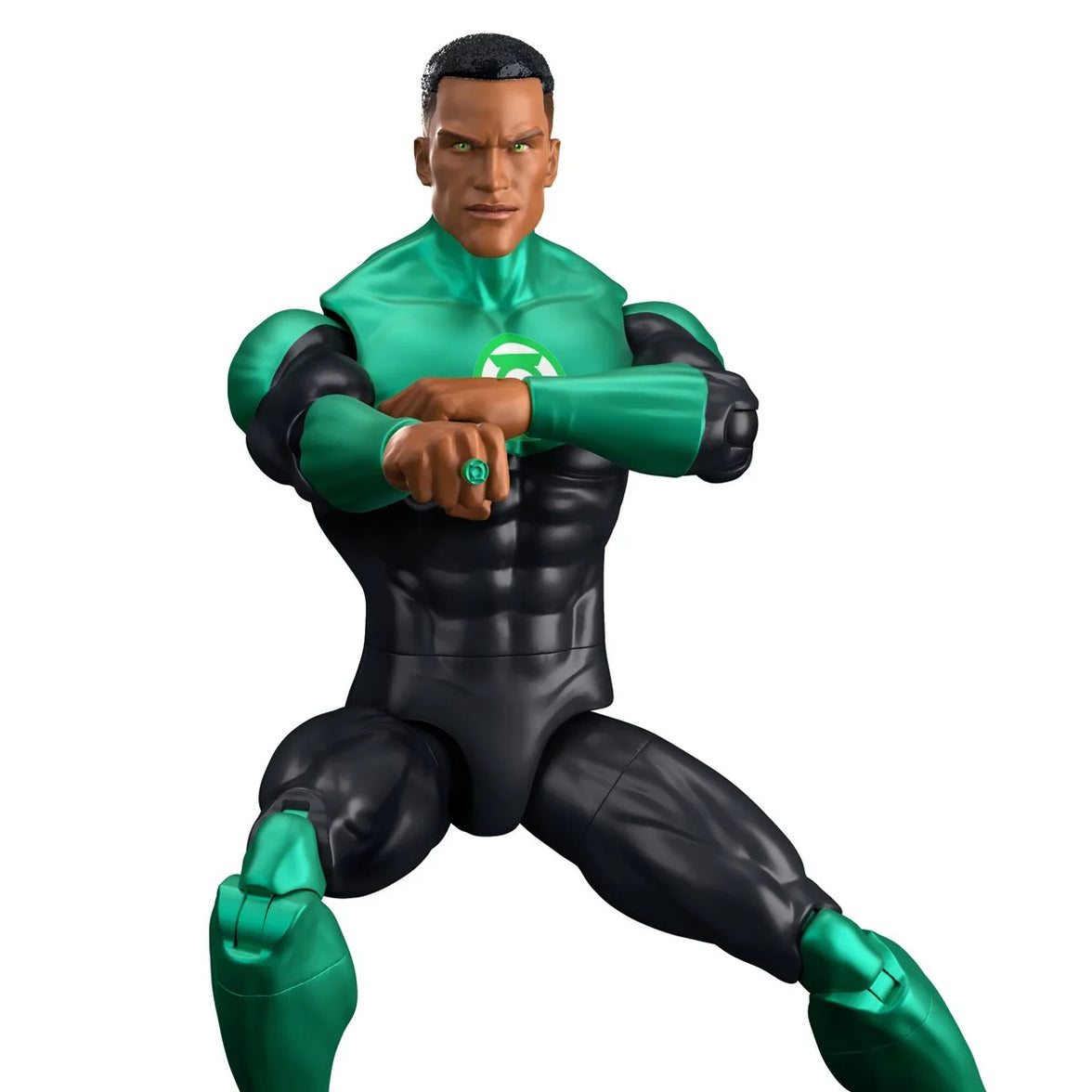 Green Lantern John Stewart Action Figure Mattel DC Premiere Wave 2 Core Set New by Go Figment with green and black suit