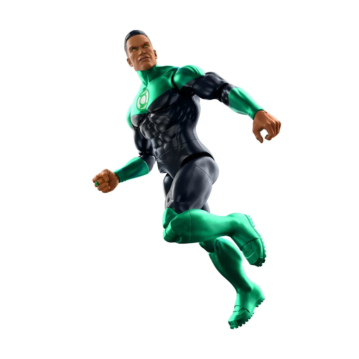 Green Lantern John Stewart Action Figure Mattel DC Premiere Wave 2 Core Set New by Go Figment in dynamic flying pose