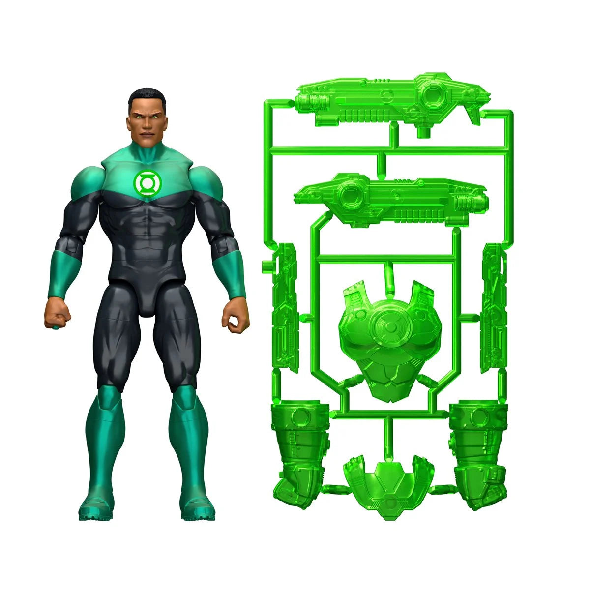 Green Lantern John Stewart Action Figure Mattel DC Premiere Wave 2 Core Set New by Go Figment with green accessories