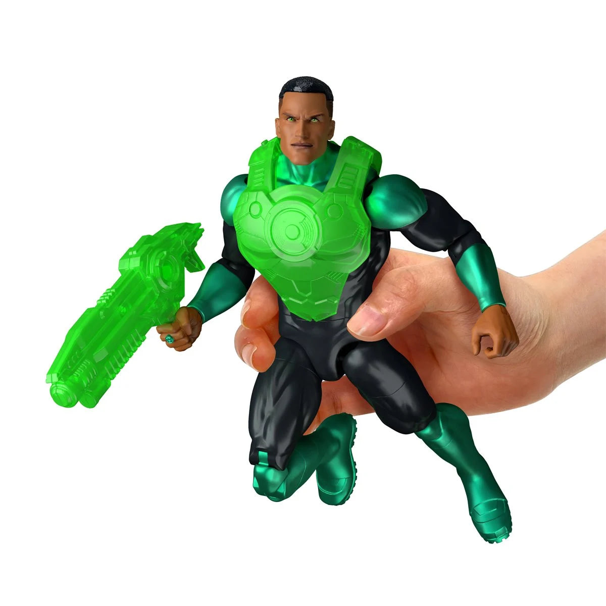 Green Lantern John Stewart Action Figure Mattel DC Premiere Wave 2 Core Set New by Go Figment in green armor with energy weapon
