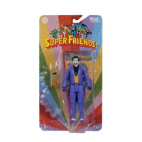 Super Friends Joker action figure in colorful vintage-style blister packaging
