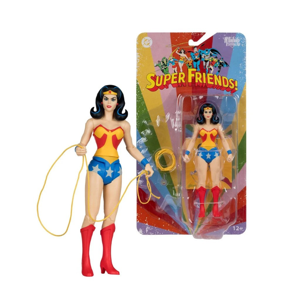 Wonder Woman - DC Retro Wave 16 Super Friends 6" Action Figure McFarlane by Go Figment with lasso and packaging
