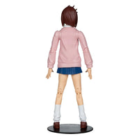 Momo Ayase Dandadan 1:10 Scale 7" Premium Dandadan Action Figure by Go Figment in pink sweater rear view