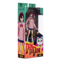 Momo Ayase Dandadan 1:10 Scale 7" Premium Dandadan Action Figure by Go Figment in pink sweater and blue skirt with packaging