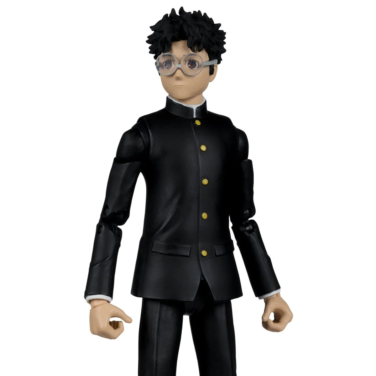 Okarun Dandadan 1:10 Scale 7" Premium Dandadan Action Figure by Go Figment in black uniform with glasses and articulated joints