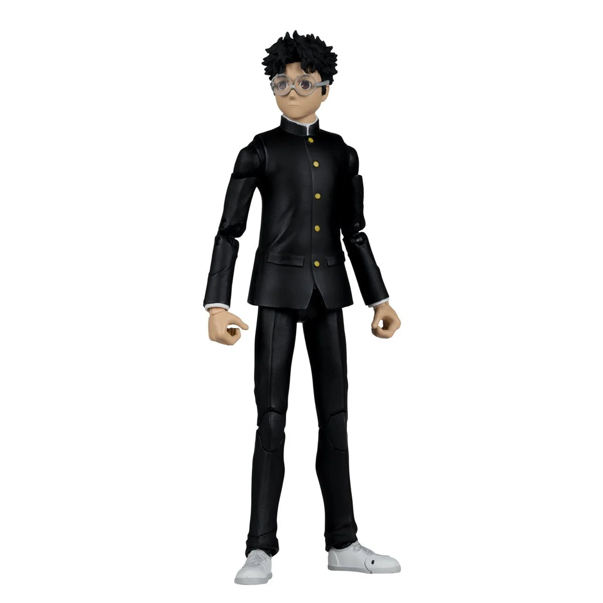 Okarun Dandadan 1:10 Scale 7" Premium Dandadan Action Figure by Go Figment in black outfit with glasses and white shoes