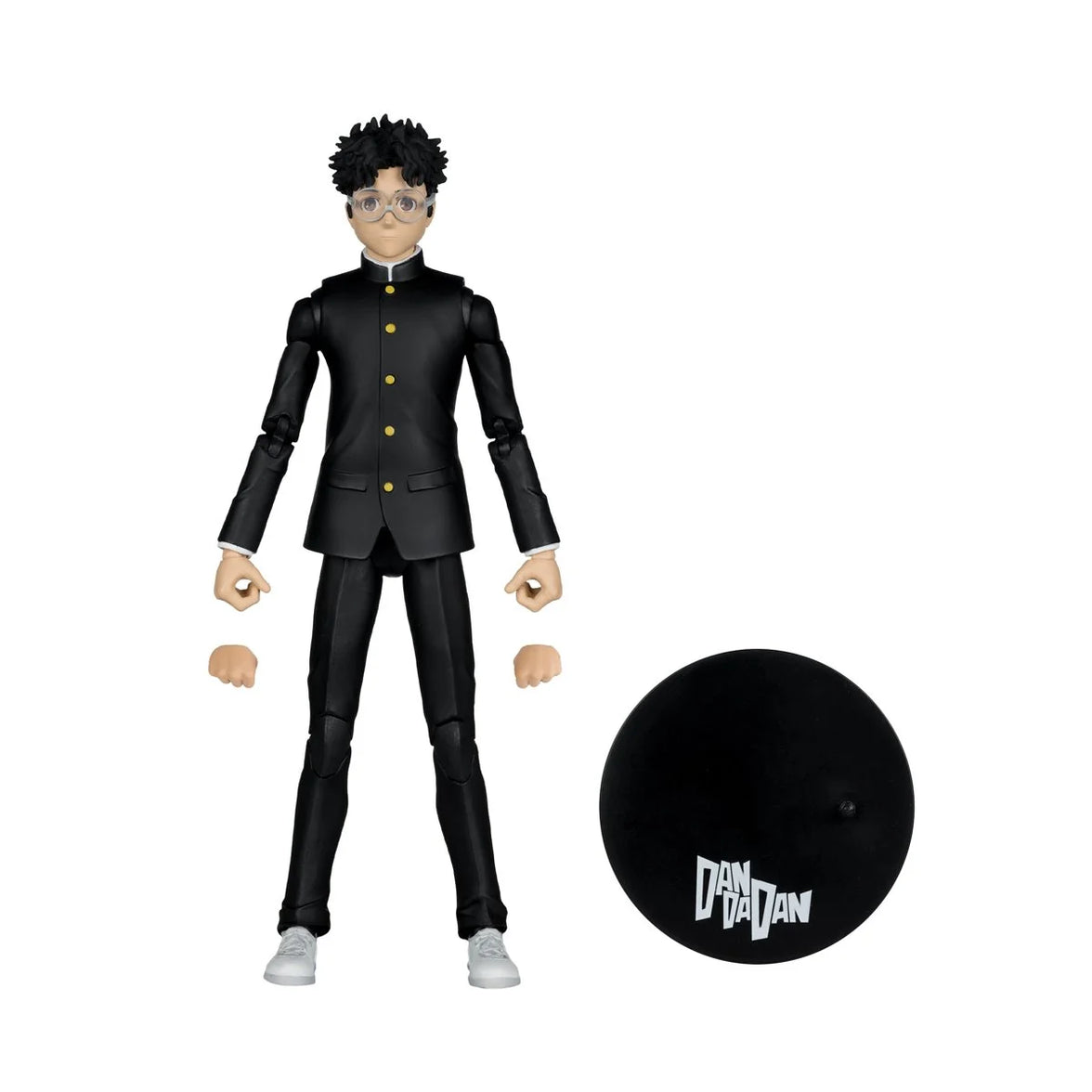 Okarun Dandadan 1:10 Scale 7" Premium Dandadan Action Figure by Go Figment in black uniform with extra hands and display base