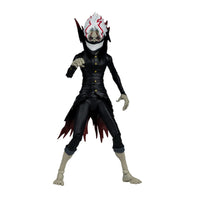 Okarun Transformed Dandadan 1:10 Scale 7" Premium Dandadan Action Figure by Go Figment in black outfit with detailed mask and red accents