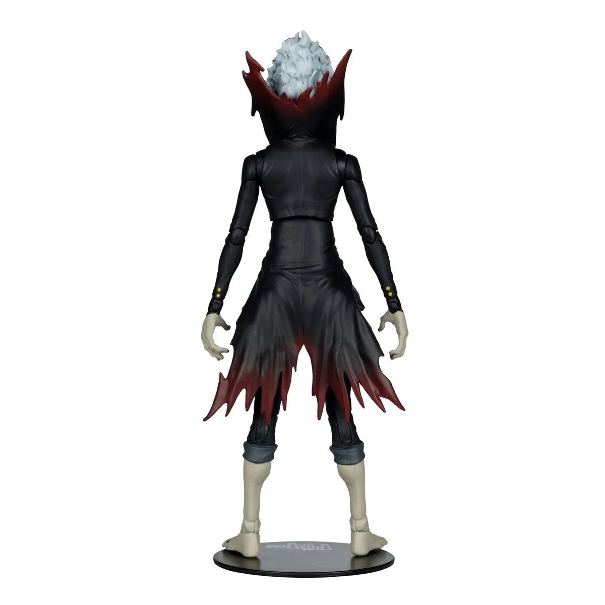 Okarun Transformed Dandadan 1:10 Scale 7" Premium Dandadan Action Figure by Go Figment in tattered black outfit rear view