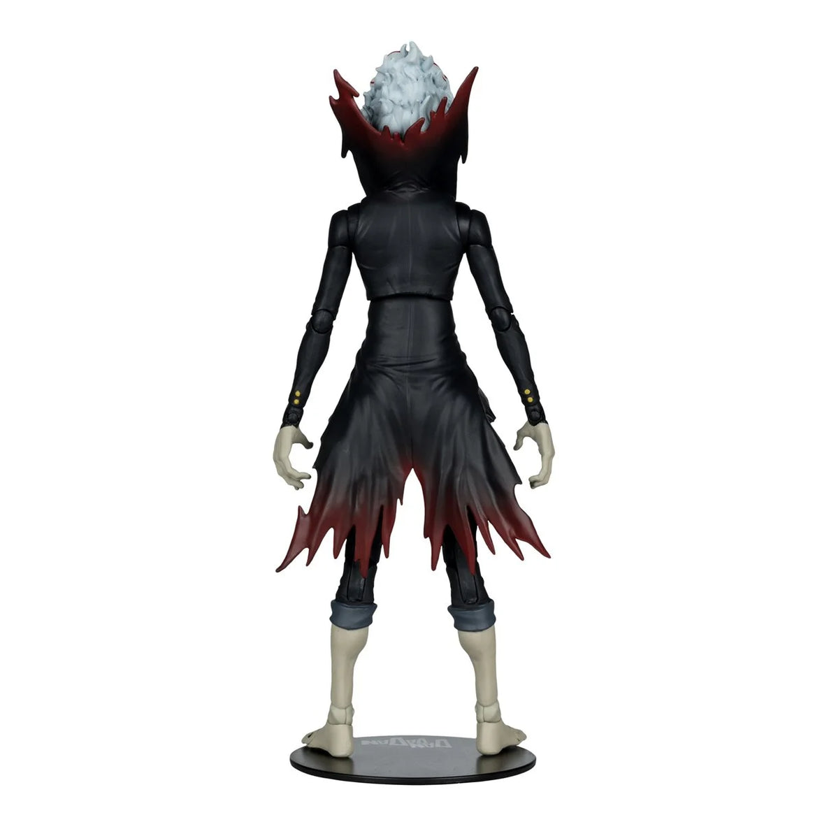 Okarun Transformed Dandadan 1:10 Scale 7" Premium Dandadan Action Figure by Go Figment in tattered black outfit rear view