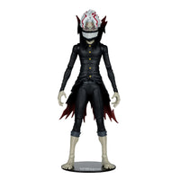 Okarun Transformed Dandadan 1:10 Scale 7" Premium Dandadan Action Figure by Go Figment in dark outfit with mask and sculpted base