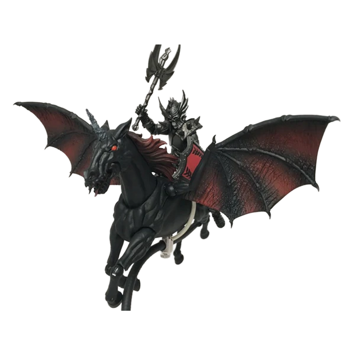 Dark Pegasus and Unicorn Creature Kit -Vitruvian H.A.C.K.S. 1:18 Scale with winged black steed by Boss Fight Studio Llc new in box