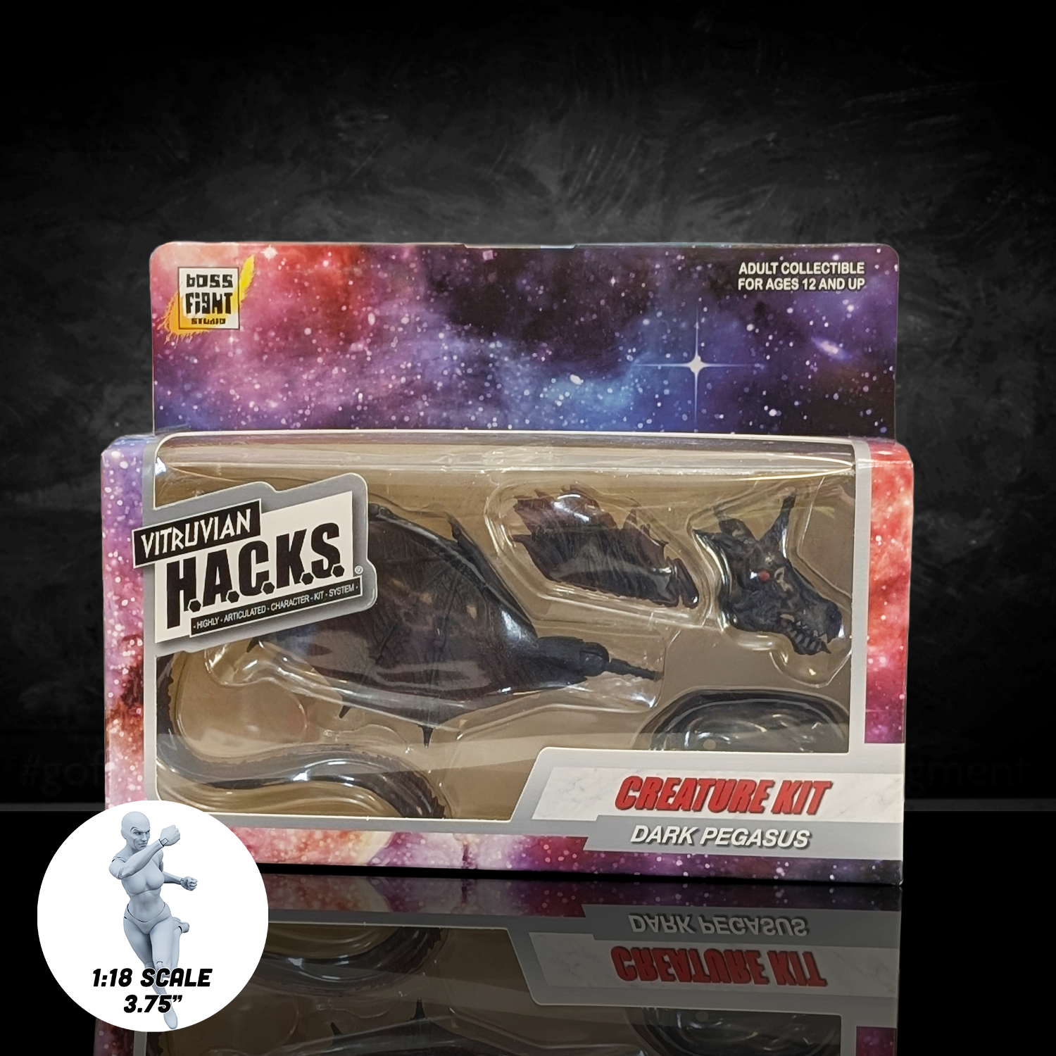Dark Pegasus and Unicorn Creature Kit -Vitruvian H.A.C.K.S. 1:18 Scale by Boss Fight Studio Llc new in box collectible