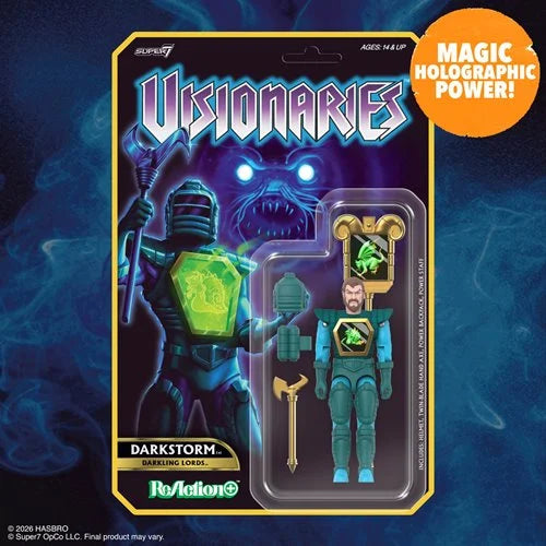 Darkstorm Visionaries 3.75-Inch Action Figure ReAction+ Super7 in blister packaging