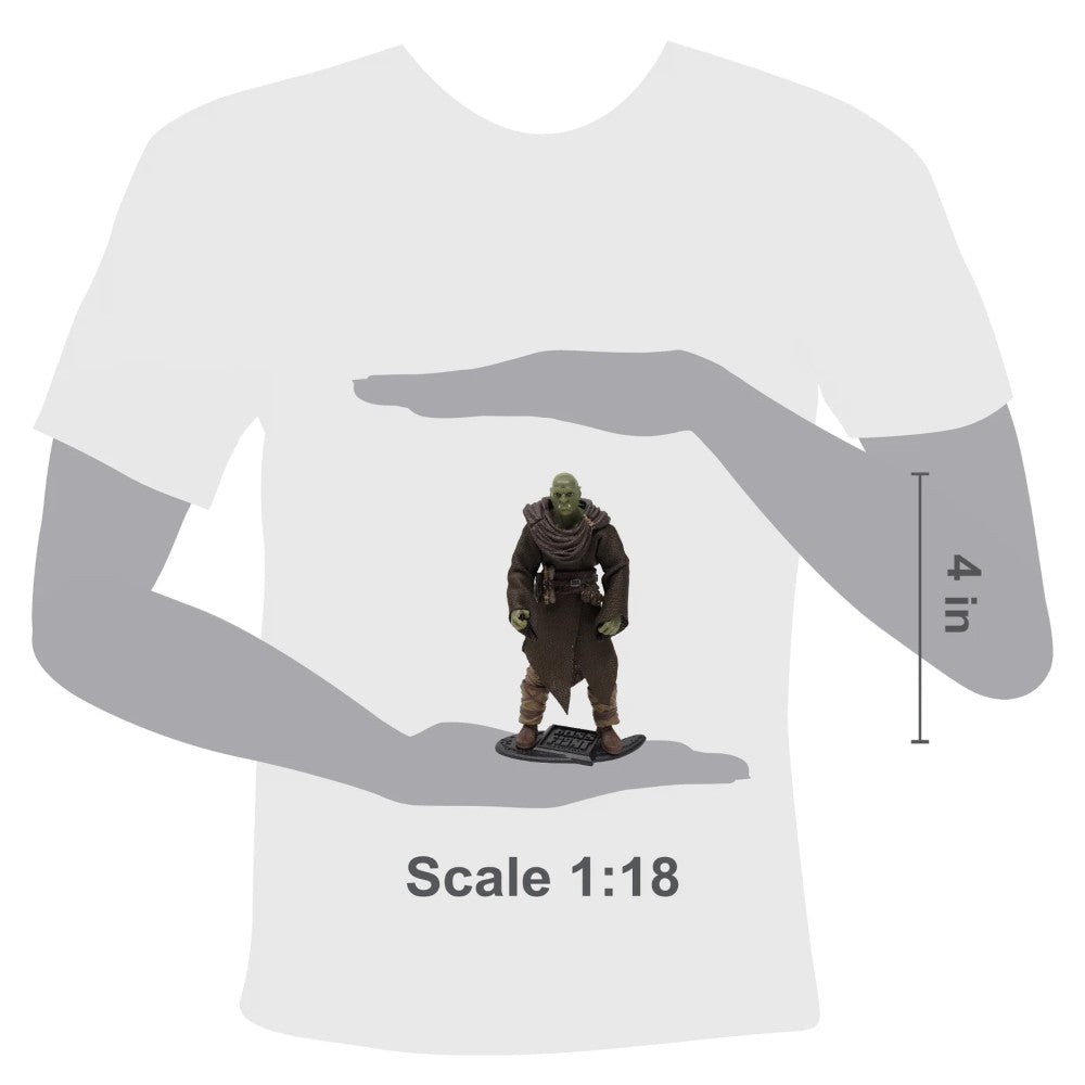 Darsalk (Orc Mage) -Vitruvian H.A.C.K.S. 1:18 Scale Action Figure by Boss Fight Studio Llc in brown mage robes pose