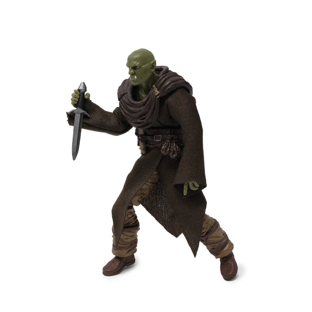Darsalk (Orc Mage) -Vitruvian H.A.C.K.S. 1:18 Scale Action Figure by Boss Fight Studio Llc in battle-ready pose with detailed cloak and dagger