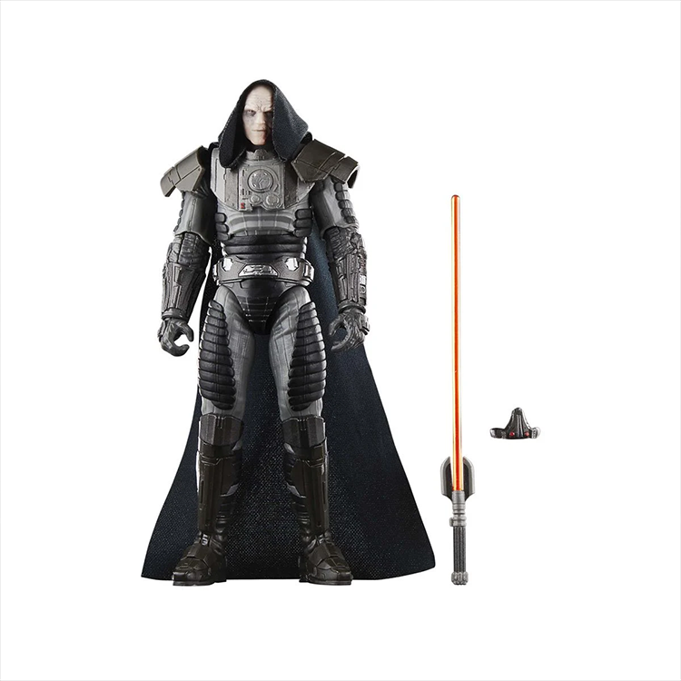 Hasbro Star Wars Black Series Darth Malgus action figure with lightsaber and removable mask in 1:12 scale