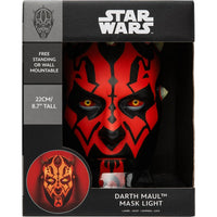 Darth Maul - Star Wars Mask Light Wall Mountable LED Sith Lamp by Paladone with red and black design