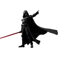 Star Wars: The Empire Strikes Back Darth Vader Blokees Model Kit by Hasbro holding red lightsaber and pointing forward