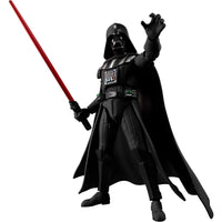 Star Wars: The Empire Strikes Back Darth Vader Blokees Model Kit by Hasbro holding red lightsaber with extended arm pose.