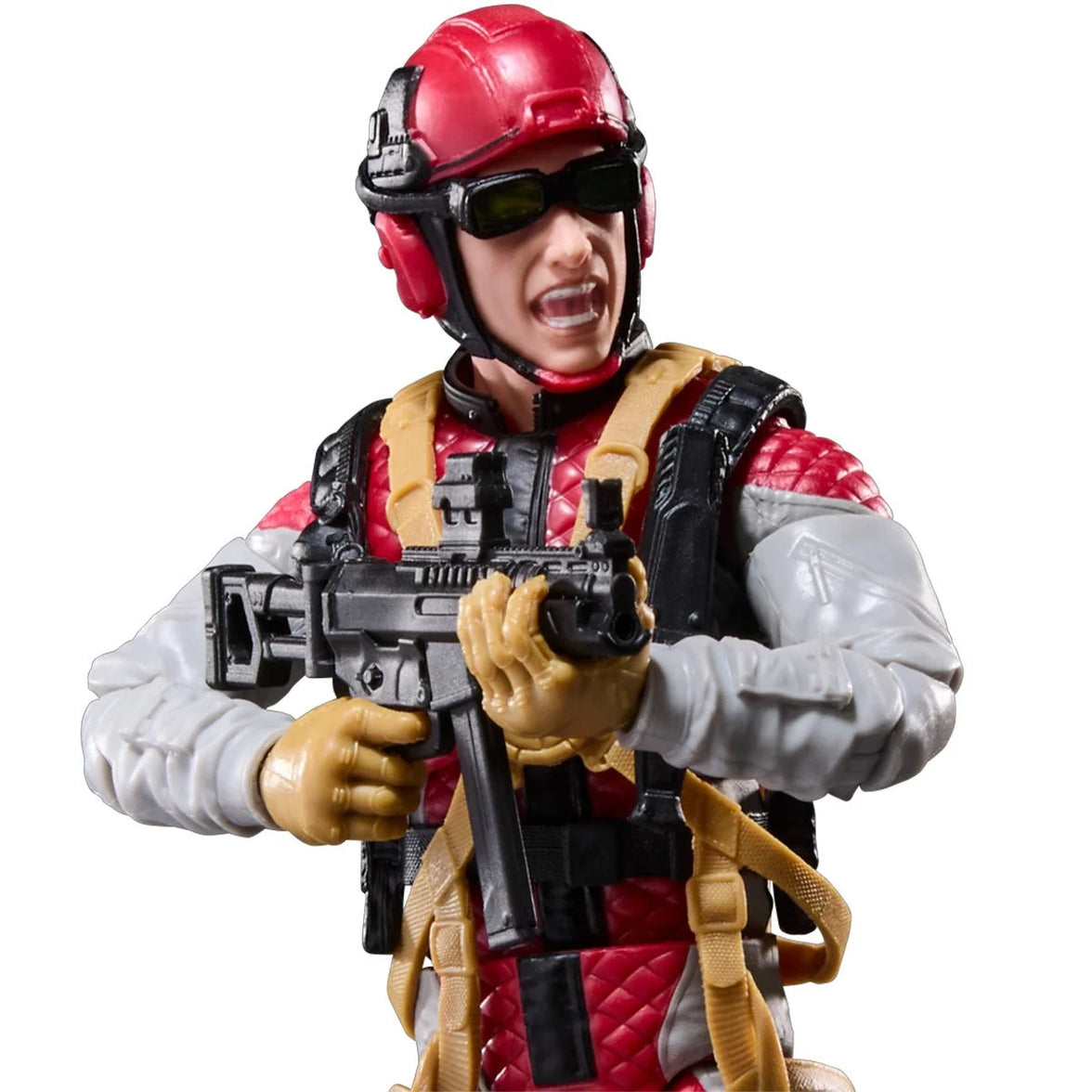 David “Crazylegs” Thomas "Retro Cardback" G.I. Joe Classified Series 6 inch Action Figure by Hasbro holding a rifle.