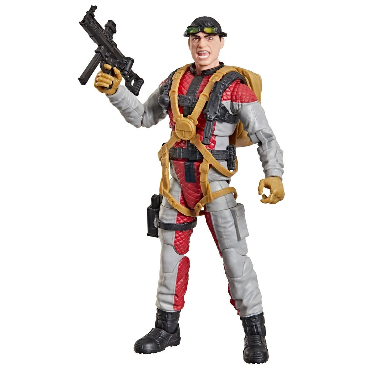 David “Crazylegs” Thomas "Retro Cardback" G.I. Joe Classified Series 6 inch Action Figure by Hasbro holding a gun