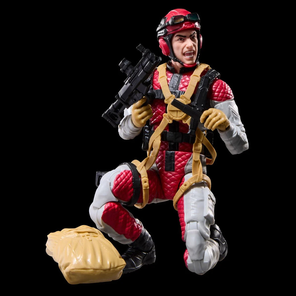 David “Crazylegs” Thomas "Retro Cardback" G.I. Joe Classified Series 6 inch Action Figure by Hasbro kneeling with weapon and gear
