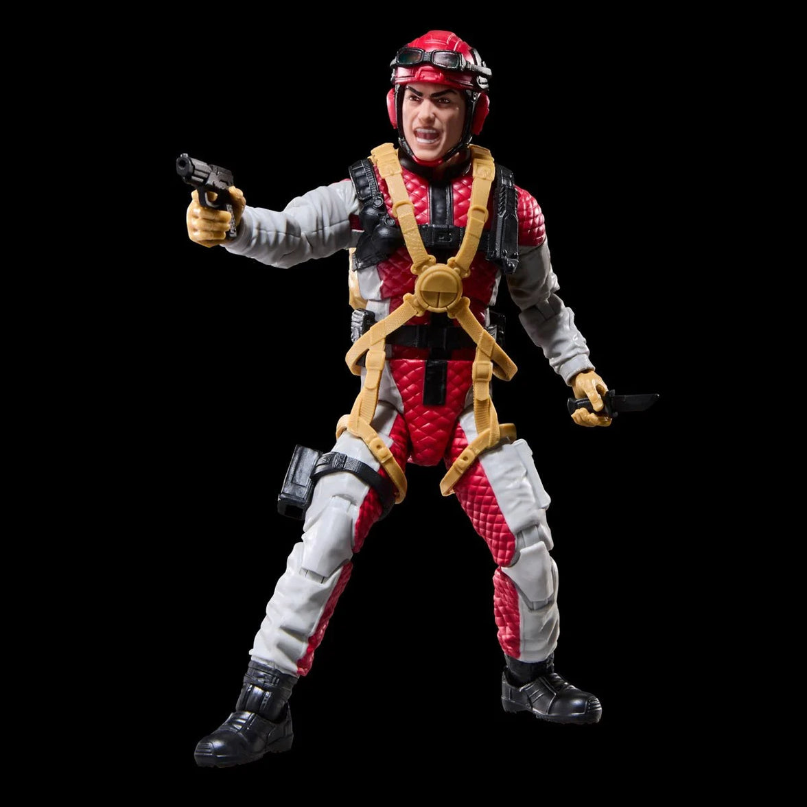 David “Crazylegs” Thomas "Retro Cardback" G.I. Joe Classified Series 6 inch Action Figure by Hasbro posed with weapons