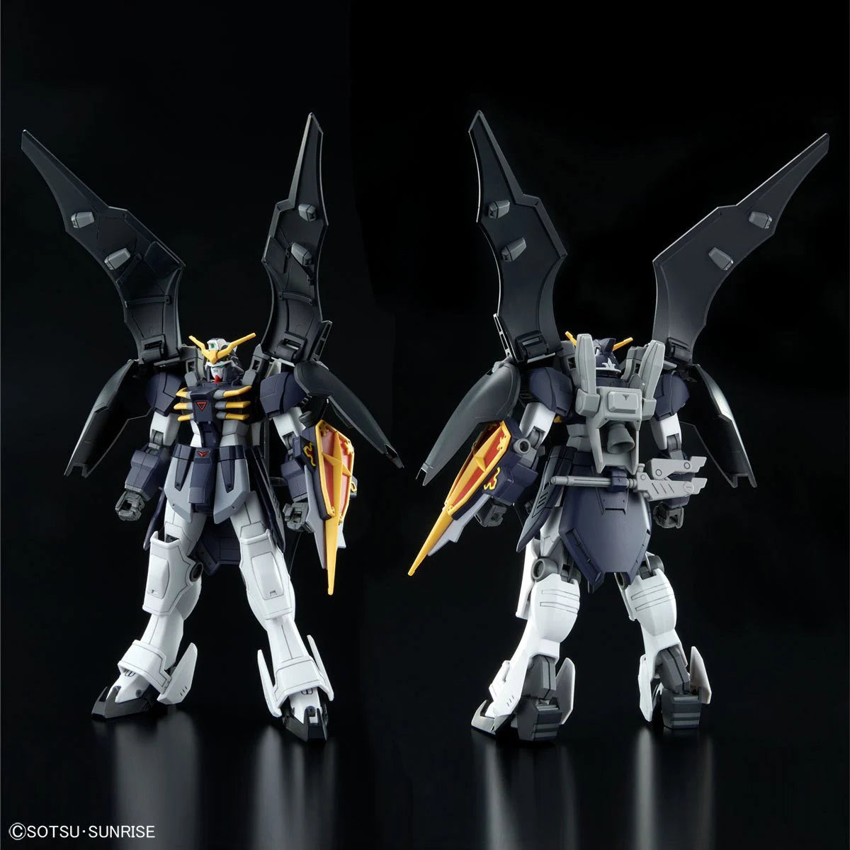 Gundam Deathscythe Hell Mobile Suit Gundam Wing High Grade Model Kit by Bandai Hobby Gunpla 1:144 Scale 5-Inch front and back