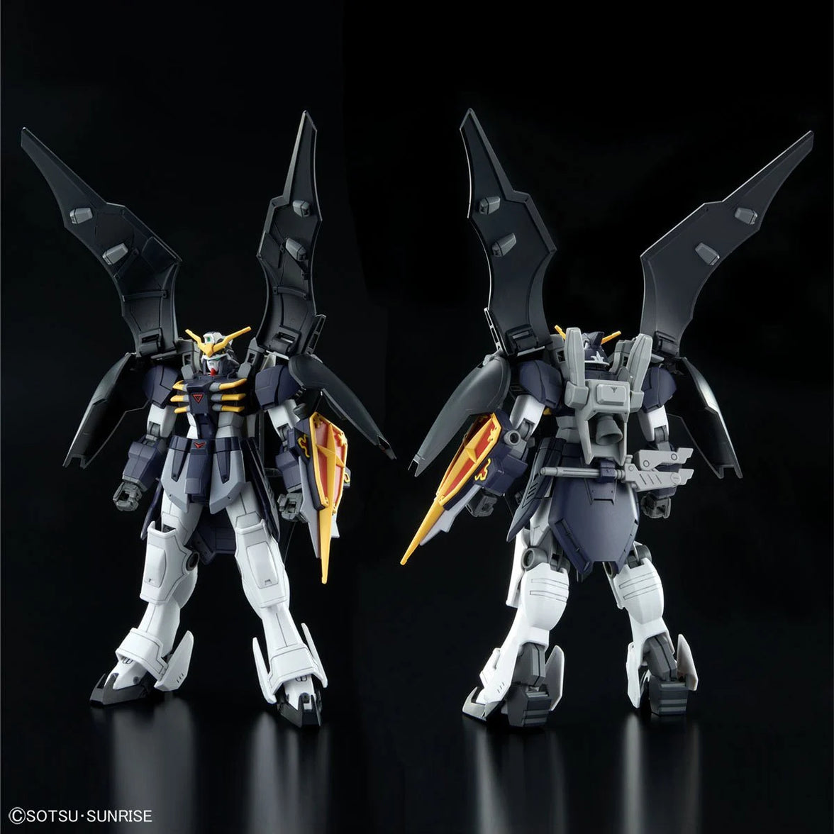 Gundam Deathscythe Hell Mobile Suit Gundam Wing High Grade Model Kit by Bandai Hobby Gunpla 1:144 Scale 5-Inch front and back
