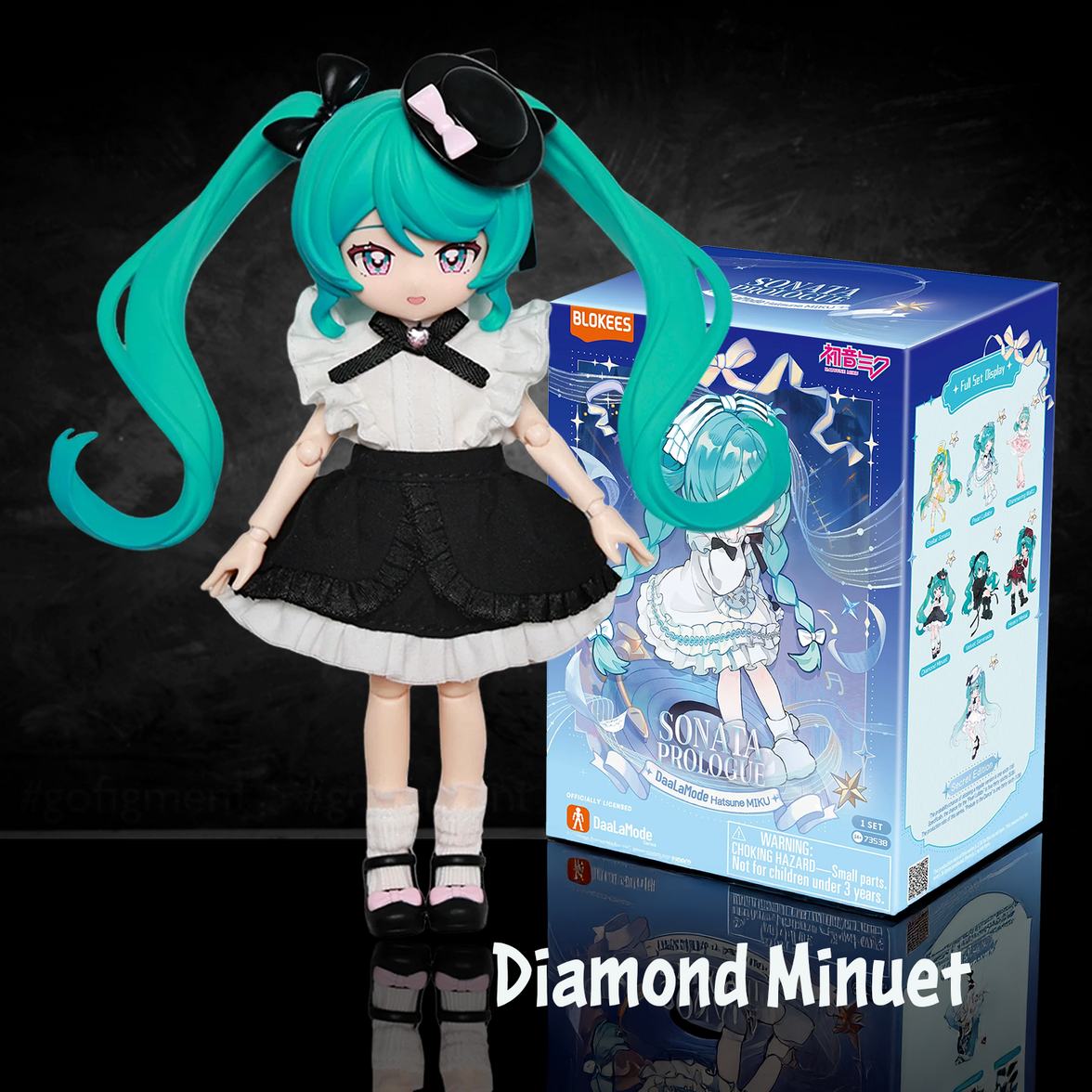 Hatsune Miku DaaLaMode Series U-PICK Sonata Prologue Blokees Model Kit new in box collectible figure Diamond Minuet edition