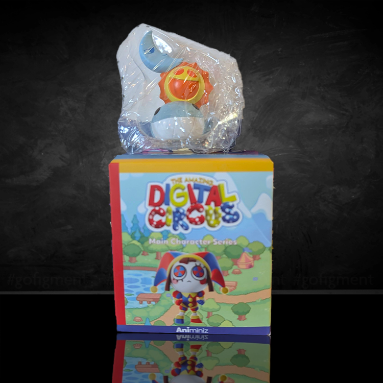 Bubble figure from The Amazing Digital Circus Main Character Series by Glitch, displayed in original packaging.