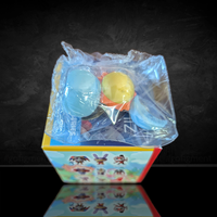 Bubble figure from The Amazing Digital Circus by Glitch, packaged collectible with vibrant blue and yellow design.