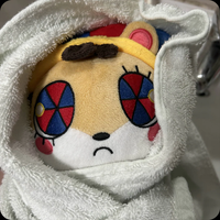 Pomni Hampster Plush The Amazing Digital Circus 12" Soft Plush Toy New With Tags Glitch Authentic wrapped in white towel