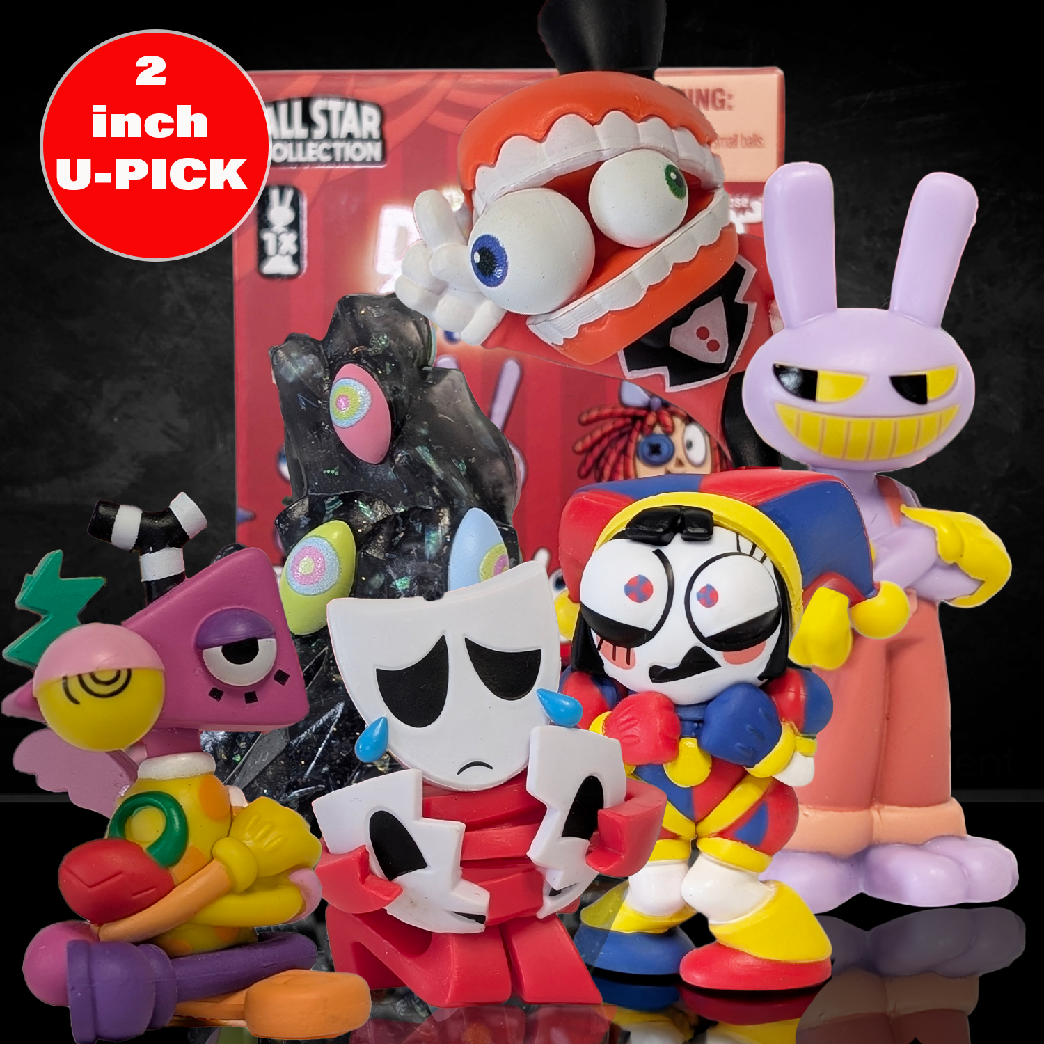 Digital Circus All Star Collection MiniFigures U-Pick by Glitch Studios featuring colorful collectible figures