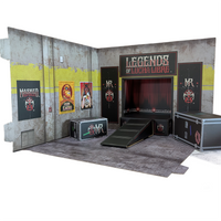 Diorama Legends of Lucha Libre Premium 1:12 Scale 6" Wrestling Backdrop by Boss Fight Studio Llc with wrestling stage setup.