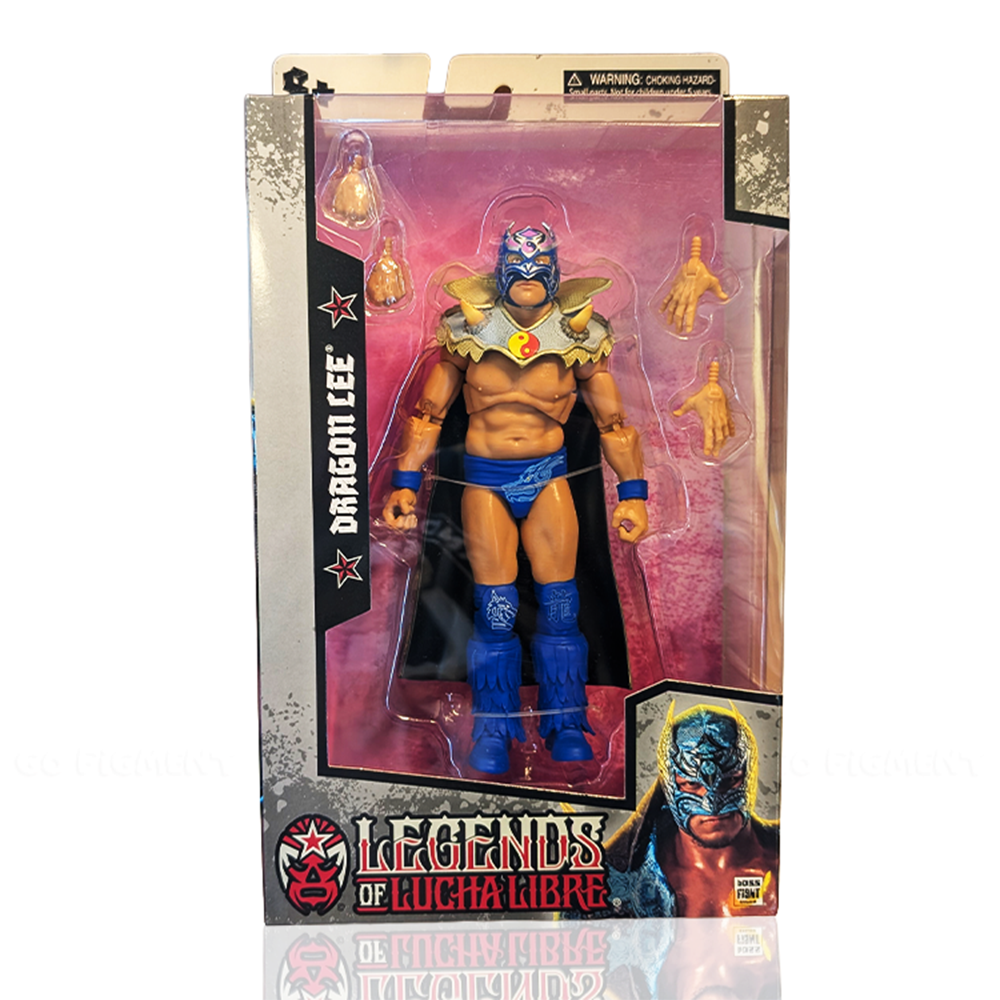 Dragon Lee Legends of Lucha Libre Premium 1:12 Scale 6" Action Figure by Boss Fight Studio Llc in collectible packaging