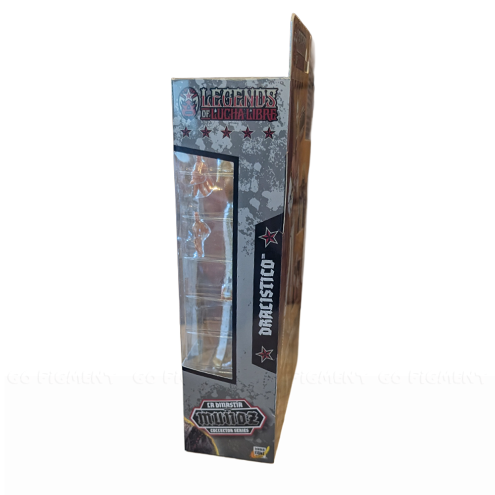 Dralístico Legends of Lucha Libre Premium 1:12 Scale 6" Action Figure by Boss Fight Studio Llc in display packaging.