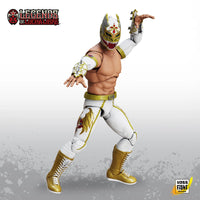 Dralístico Legends of Lucha Libre Premium 1:12 Scale 6" Action Figure by Boss Fight Studio Llc in white and gold wrestling attire new in box