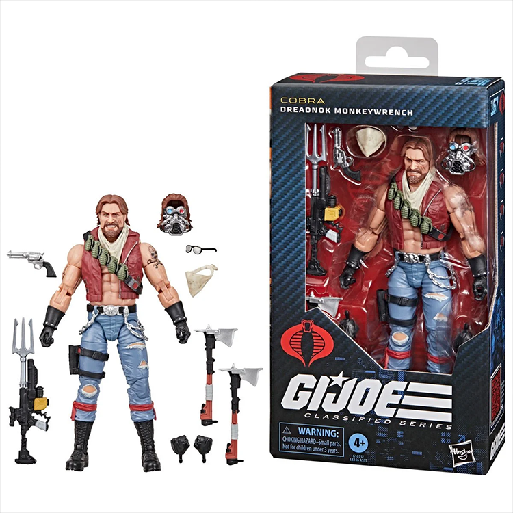 Dreadnok Monkeywrench 6-inch action figure by Hasbro with accessories and detailed articulation in packaging
