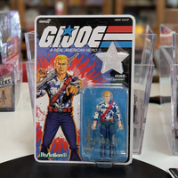 G.I. Joe Duke (America's 250th Anniversary) 3 3/4-Inch ReAction+ Figure by Super7 new in box with rifle and star badge accessory