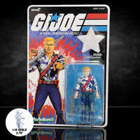 G.I. Joe Duke (America's 250th Anniversary) 3 3/4-Inch ReAction+ Figure by Super7 new in box with rifle accessory and star emblem