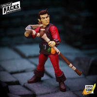 Dwynn Dellos (Halfling Scout) -Vitruvian H.A.C.K.S. 1:18 Scale Action Figure by Boss Fight Studio Llc new in box holding weapon accessory