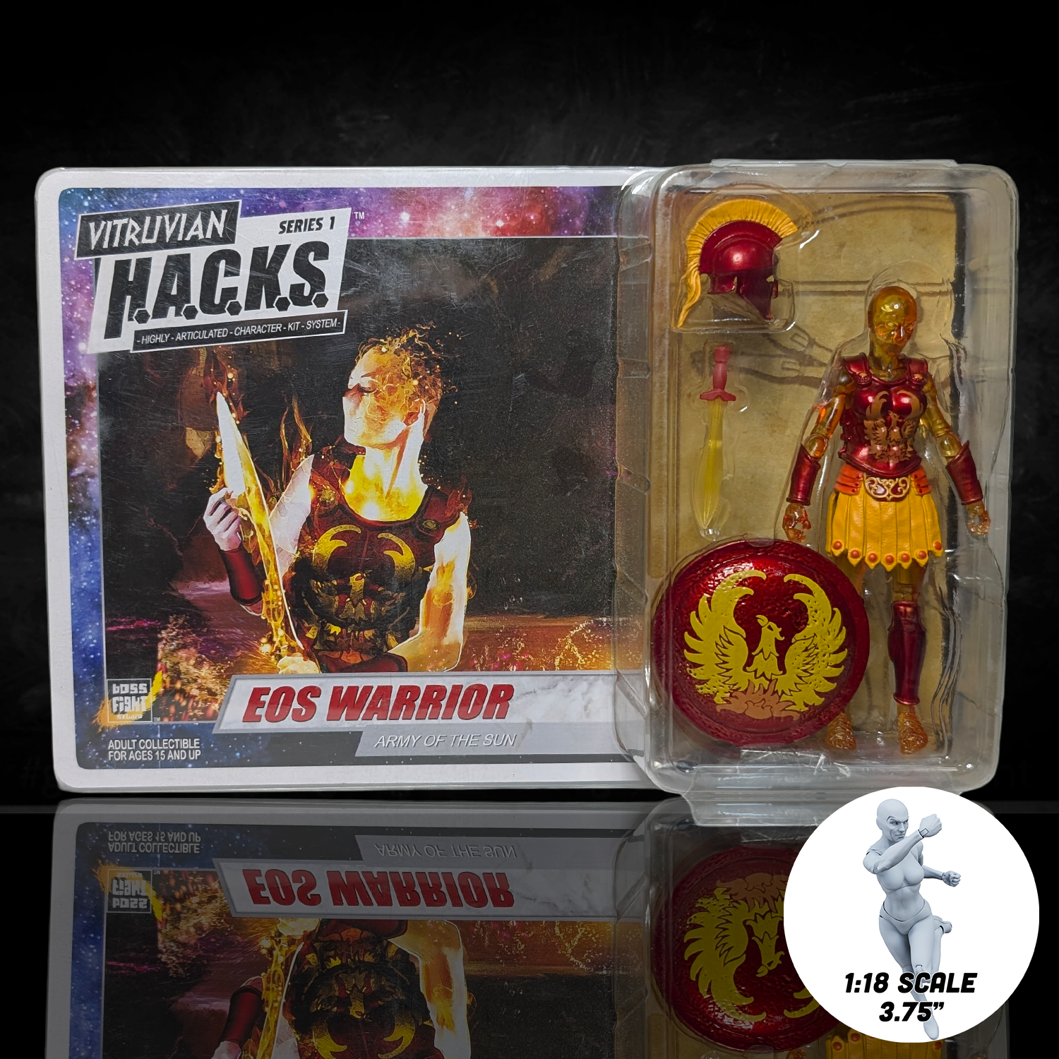 Vitruvian H.A.C.K.S. Eos Warrior 4 Action Figure - Spartan Fire Fighter by Boss Fight Studio Llc new in box