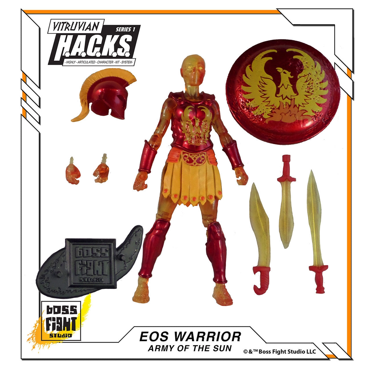 Vitruvian H.A.C.K.S. Eos Warrior 4" Action Figure - Spartan Fire Fighter by Boss Fight Studio Llc new in box