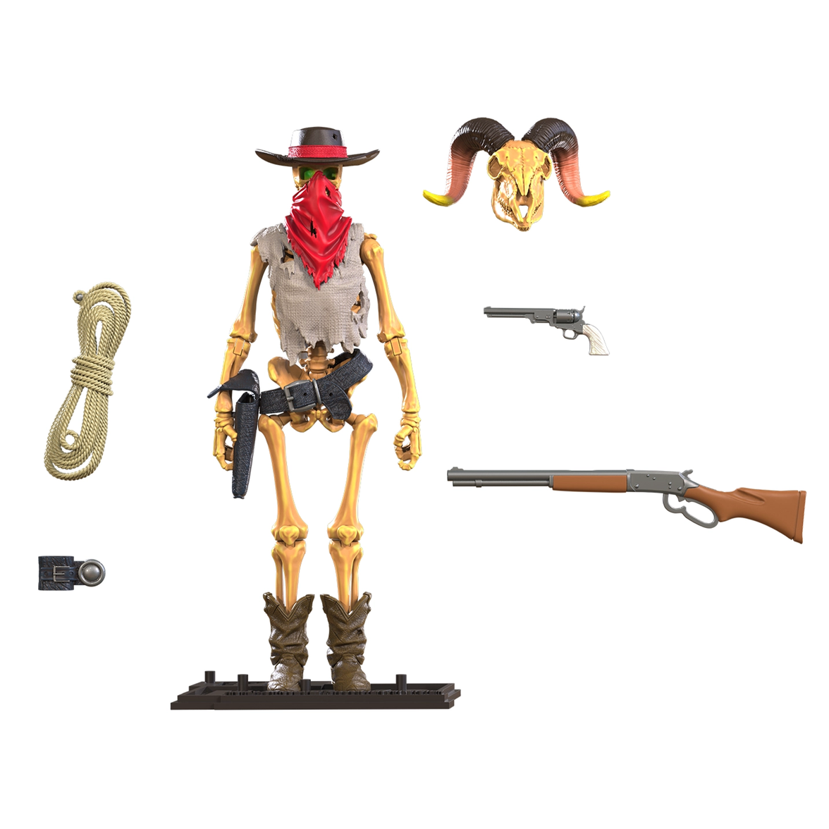Outlaw: Timeless Criminal (Epic H.A.C.K.S.) 6" Action Figure – Oversized 1:12 Scale Undead Gunslinger by Boss Fight Studio Llc with accessories