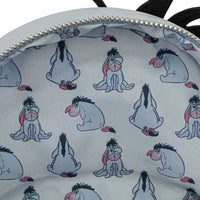 Eeyore Winnie the Pooh Loungefly Cosplay Mini-Backpack New interior lining featuring multiple Eeyore character poses by Loungefly