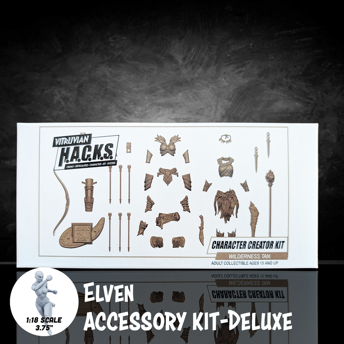 1:18 Scale Elven Wilderness Brown Accessory Pack (Double Figure Ranger & Archer Kit for 3.75" - 4" Figures) by Boss Fight Studio Llc new in box