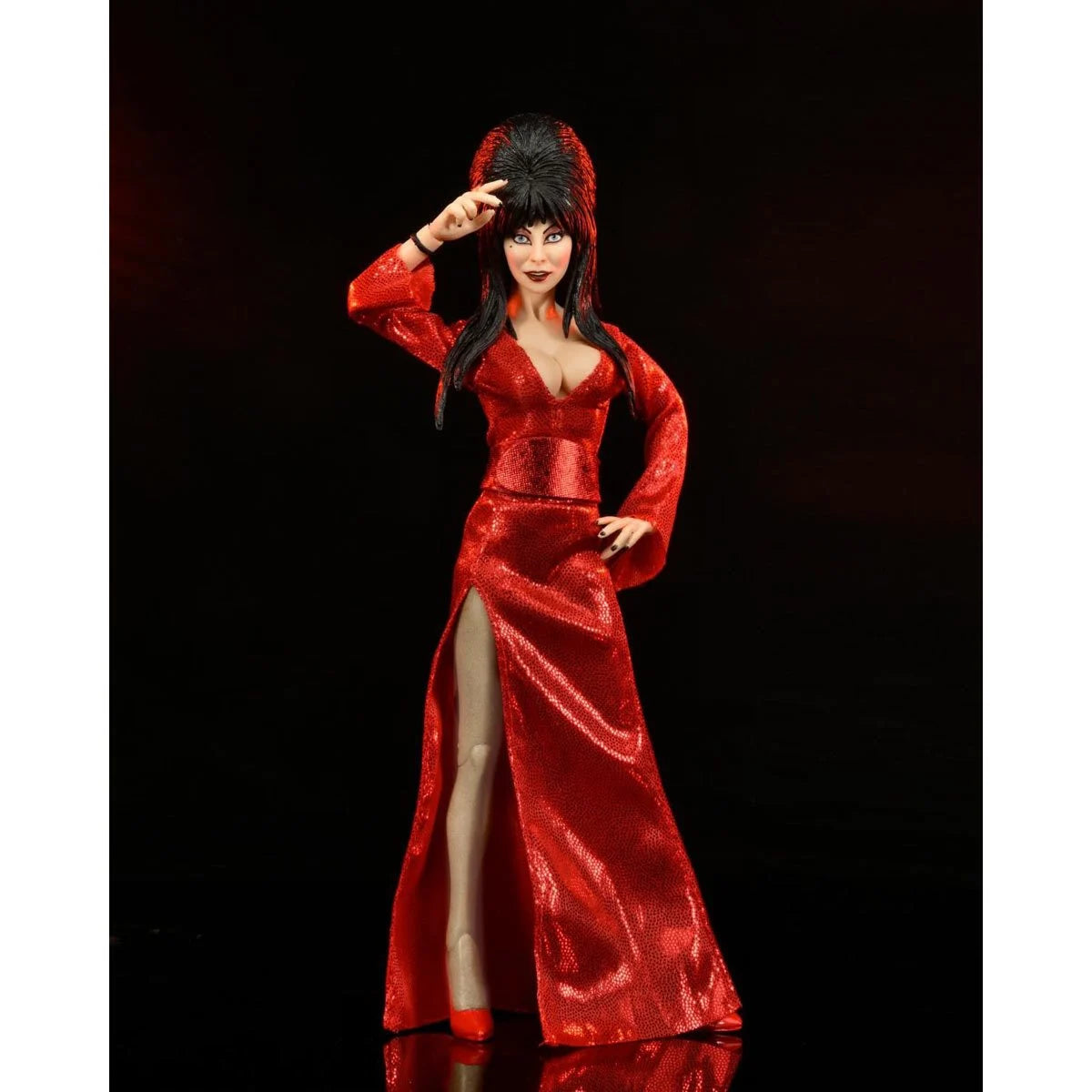 Elvira Red, Fright, and Boo - Mistress of the Dark 8-Inch Clothed Figure in red gown by Neca new in box collectible