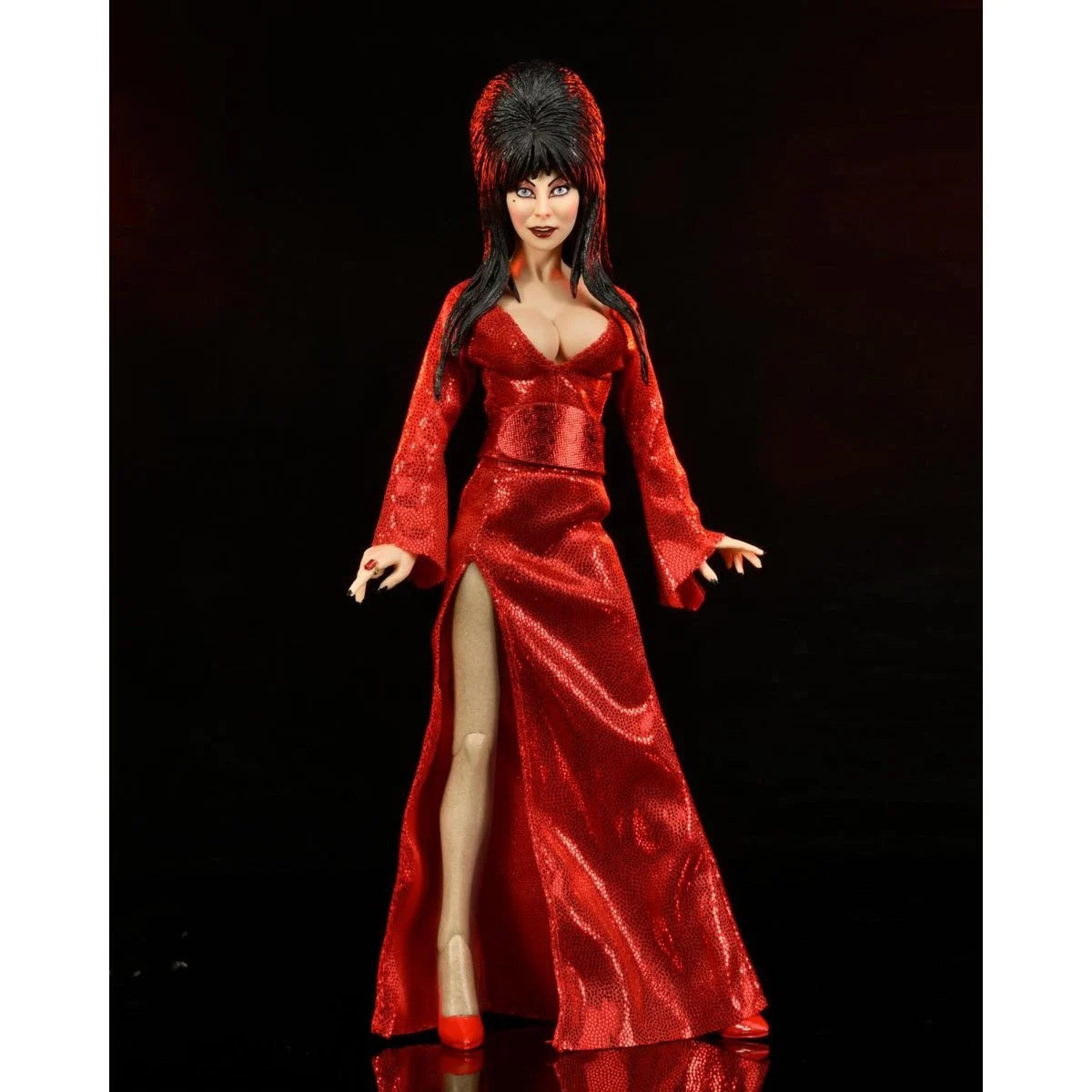 Elvira Red, Fright, and Boo - Mistress of the Dark 8-Inch Clothed Figure in red dress by Neca, new in box collectible